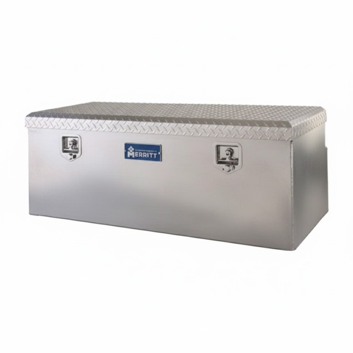 Merritt Chest Tool Box 16"H x 20"D x 38"L No Powder Coat Smooth Aluminum Box Diamond Plate Lid Compact Trucks Model 710418-121
