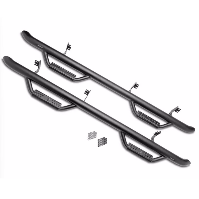 N-Fab Side Steps Cab Length Textured Black Steel Model N0570QC-TX