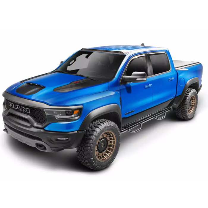 N-Fab Side Steps Cab Length Textured Black Steel Model N0570QC-TX