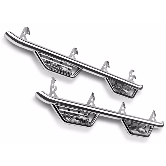 N-Fab Wheel To Wheel and Bed Access Podium Side Steps Stainless Steel Model HPJ0764-SS