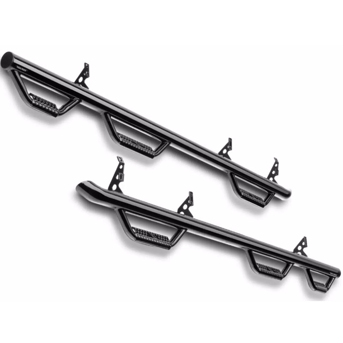 N-Fab Wheel To Wheel Side Steps Gloss Black Steel Model D10103CC-6