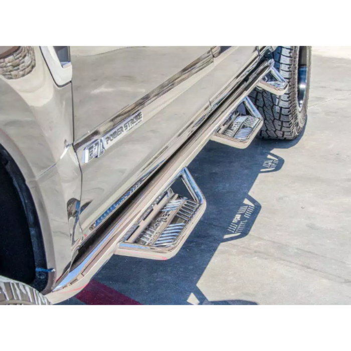 N-Fab Wheel To Wheel and Bed Access Podium Side Steps Stainless Steel Model HPD10103CC-6-SS