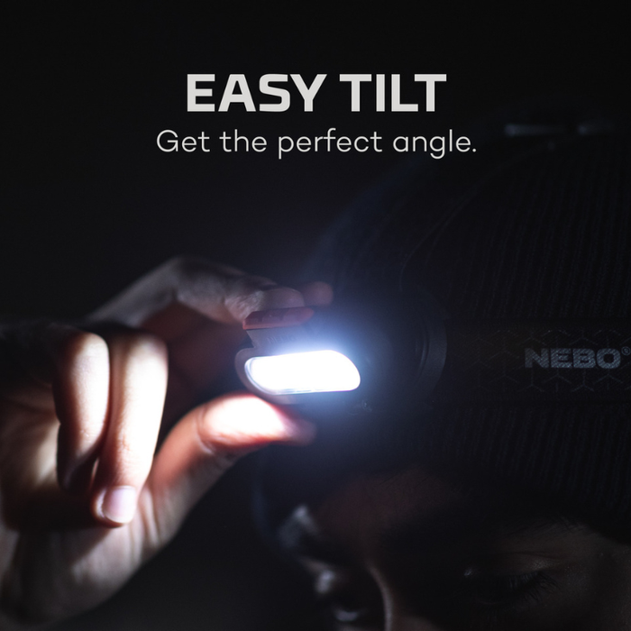 NEBO Einstein Rechargeable 1500 Lumen Headlamp featuring Flex Fuel Model NEB-HLP-0008