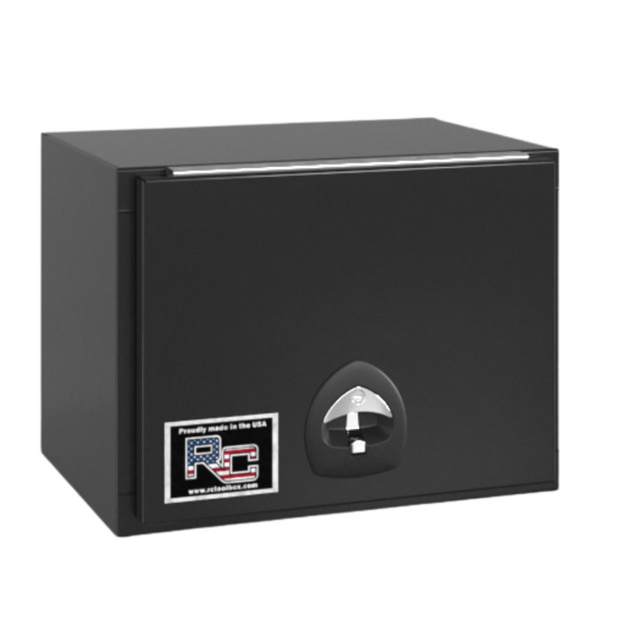 RC Industries Top Mount Box P-Series 30X18X18 .125 Diamond Bright Aluminum With Front Lift Up Door Gloss Black Model PU301818.UG