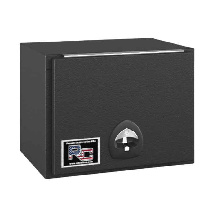 RC Industries Top Mount Box P-Series 24X18X18 .125 Diamond Bright Aluminum With Front Lift Up Door Textured Black Model PU241818.UB