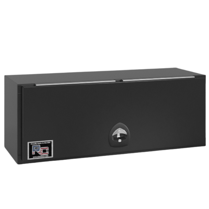 RC Industries Top Mount Box P-Series 36X18X18 .125 Diamond Bright Aluminum With Front Lift Up Door Gloss Black Model PU361818.UG