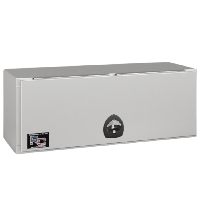 RC Industries Top Mount Box P-Series 36x24x24 .125 Diamond Bright Aluminum With Front Lift Up Door Gloss White Model PU362424.UD