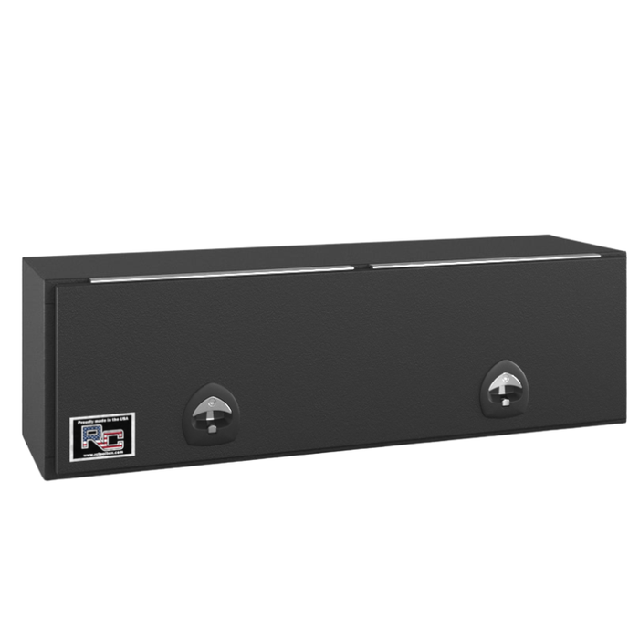 RC Industries Top Mount Box P-Series 60x18x18 .125 Diamond Bright Aluminum With Front Lift Up Door Textured Black Model PU601818.UB