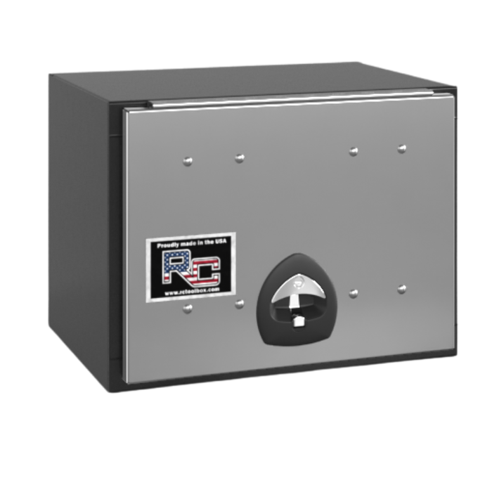 RC Industries Top Mount Box P-Series 24x24x24 .125 Smooth Aluminum With Stainless Steel Front Lift Up Door Gloss Black Model PX242424.KG