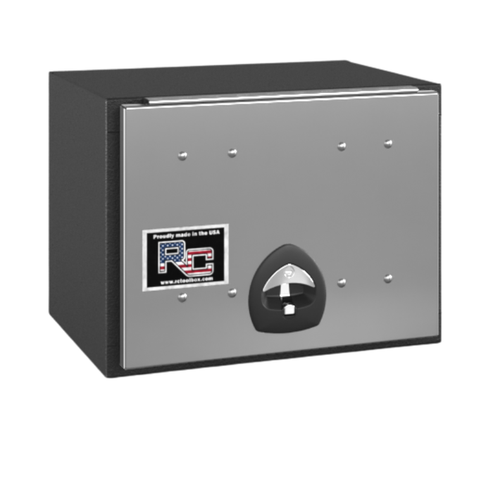 RC Industries Top Mount Box P-Series 30x18x18 .125 Smooth Aluminum With Stainless Steel Front Lift Up Door Textured Black Model PX301818.KB