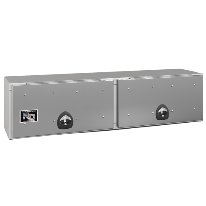 RC Industries Top Mount Box P-Series 72x24x24 .125 Smooth Aluminum With Stainless Steel Front Lift Up Door Gloss White Model PX722424.KD