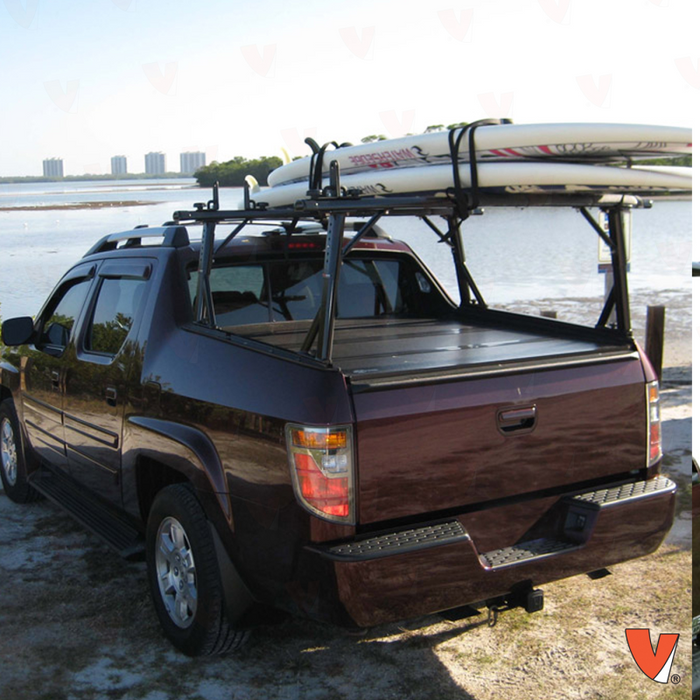 Hondaline Rear Rack Vantech Honda Ridgeline 2005-16 (All trims) Black Aluminum 65