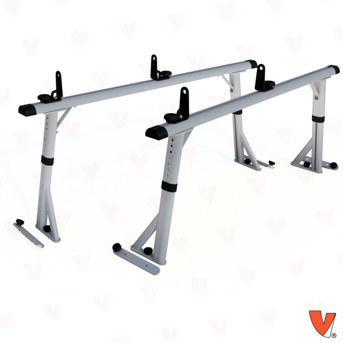 Vantech RAM 1500 / 2500 / 3500 2012-On (Ram Box Model Only) Silver Aluminum 55" Ladder Rack System Factory Track Model P3510S