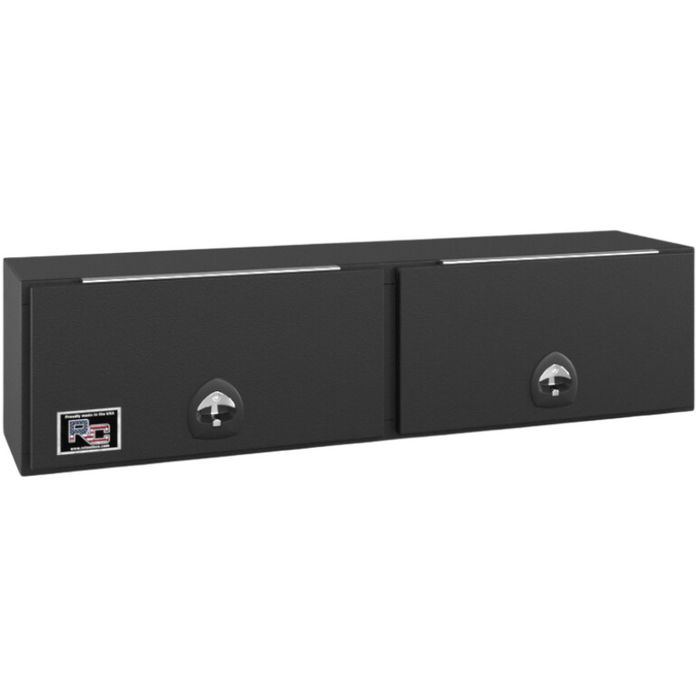 RC Industries Top Mount Tool Box P-Series 72x24x24 .125 Smooth Aluminum Textured Matte Black Model PX722424.XB