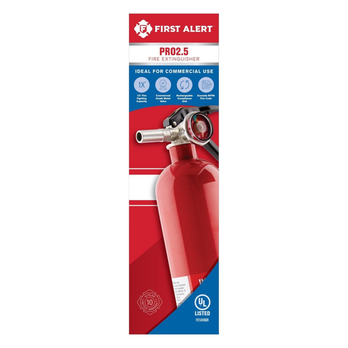 BRK First Alert General Fire Extinguisher UL Rated 1-A:10-B:C Model PRO2-5
