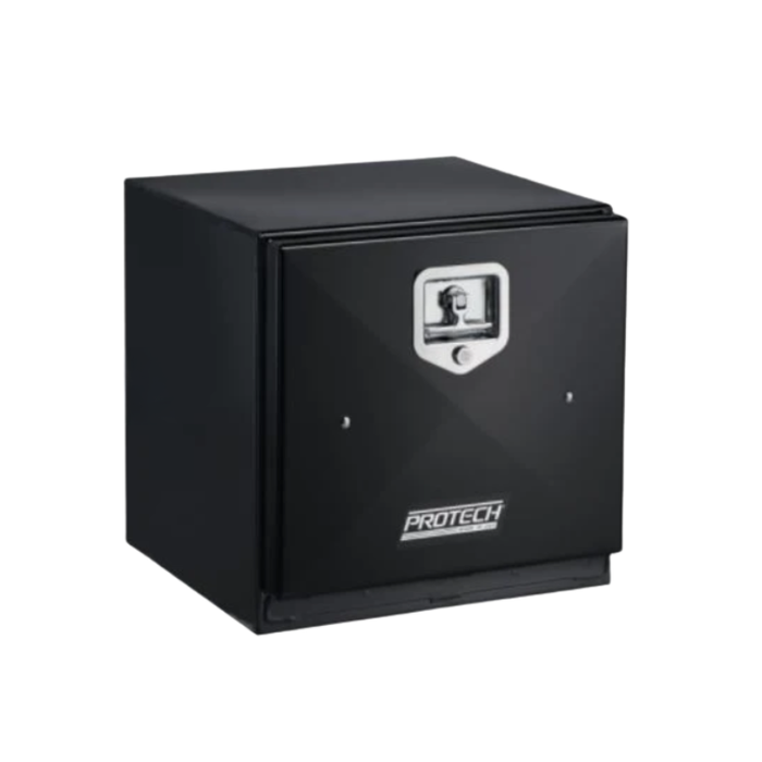 ProTech Underbody/Top Mount Box 24X24X60, Stainless Steel w/ Single Barn Door Style, Gloss Black Body Model 22-2332SS-GB