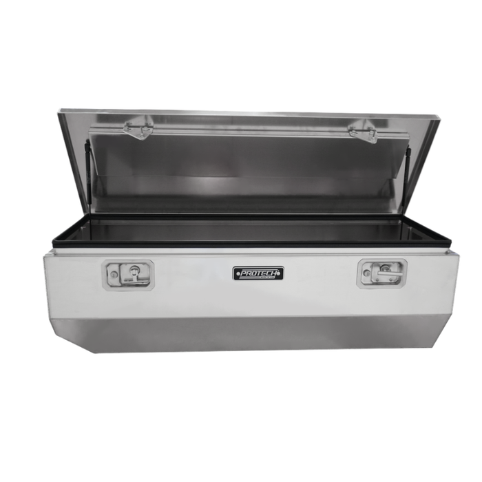 Protech Chest Tool Box, Tack, 16.5Hx20Dx50.5L Smooth Lid Bright Aluminum Includes Tray Model 54-8473