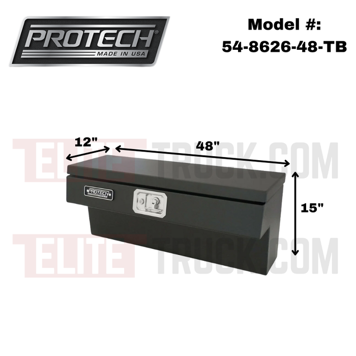 ProTech Side Mount Box - 12W X 48L Smooth Lid, Matte Textured Black Model 54-8626-48-TB