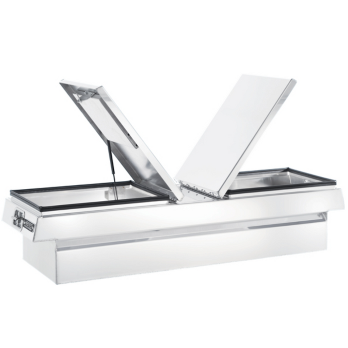 ProTech Crossover 16X28X74 Gull Wing Box Smooth Lid Bright Aluminum Standard Profile Model 54-6224-28