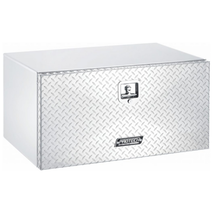 ProTech Underbody Box - 15X15X18 Diamond Plate Drop Door Style Bright Aluminum Model 20-2013D