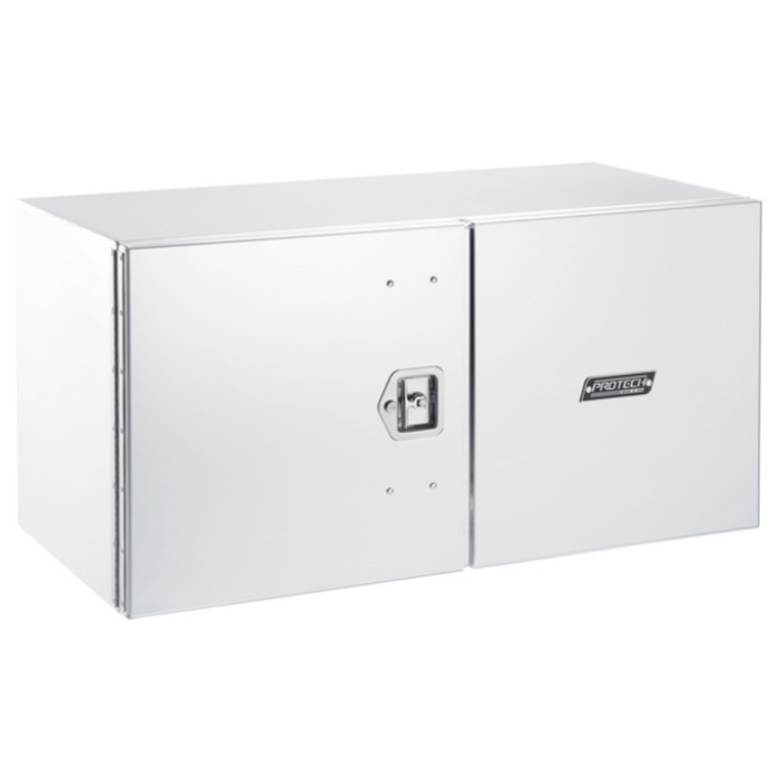 ProTech Underbody Box - 15X15X18 Passenger Side Smooth Barn Door Style Latch Bright Aluminum Model 20-2013R