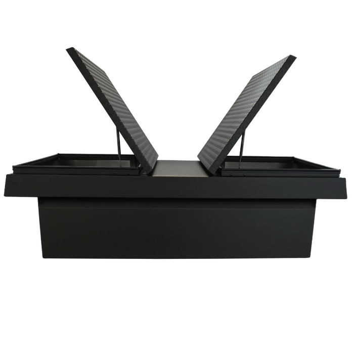 ProTech Crossover 20X28X74 Gull Wing Box Diamond Plate Lid Textured Black Standard Profile Model 54-6022-28-TB