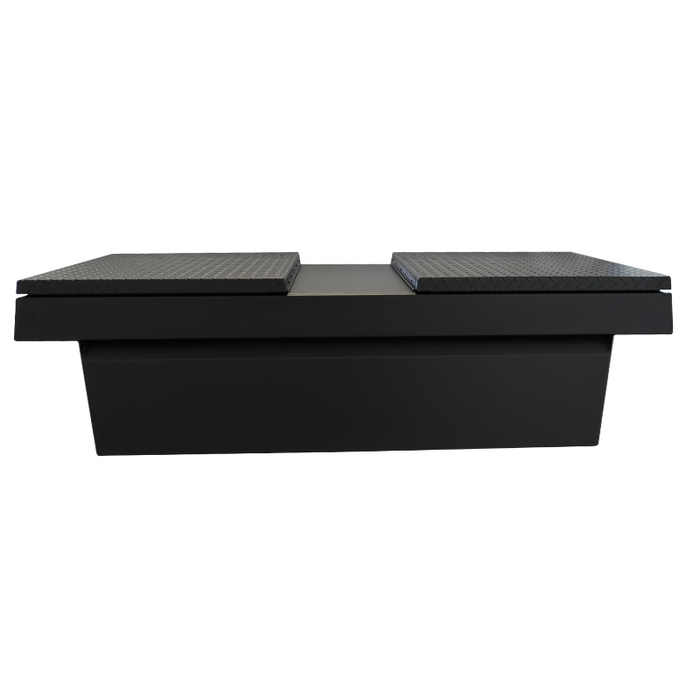 ProTech Crossover 20X28X74 Gull Wing Box Diamond Plate Lid Textured Black Standard Profile Model 54-6022-28-TB