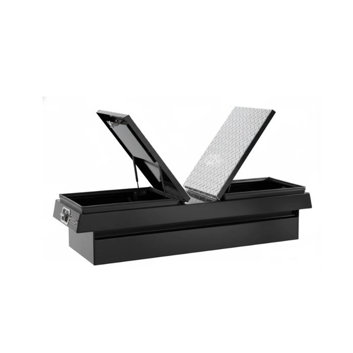 ProTech Crossover 13X20X60 Gull Wing Box Diamond Plate Lid Gloss Black Standard Profile Includes Tray Model 54-8242-GB