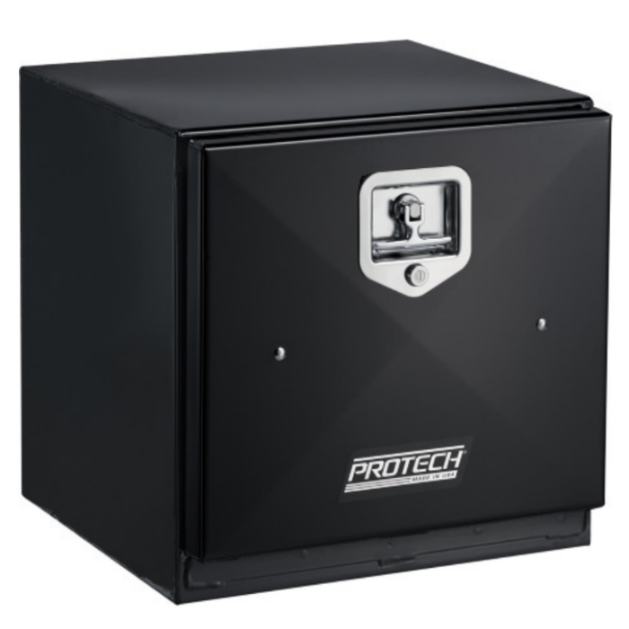 ProTech Underbody/Top Mount Box 18X24X72 w/ Single Barn Door Style Gloss Black Steel Model 22-2358B-GB