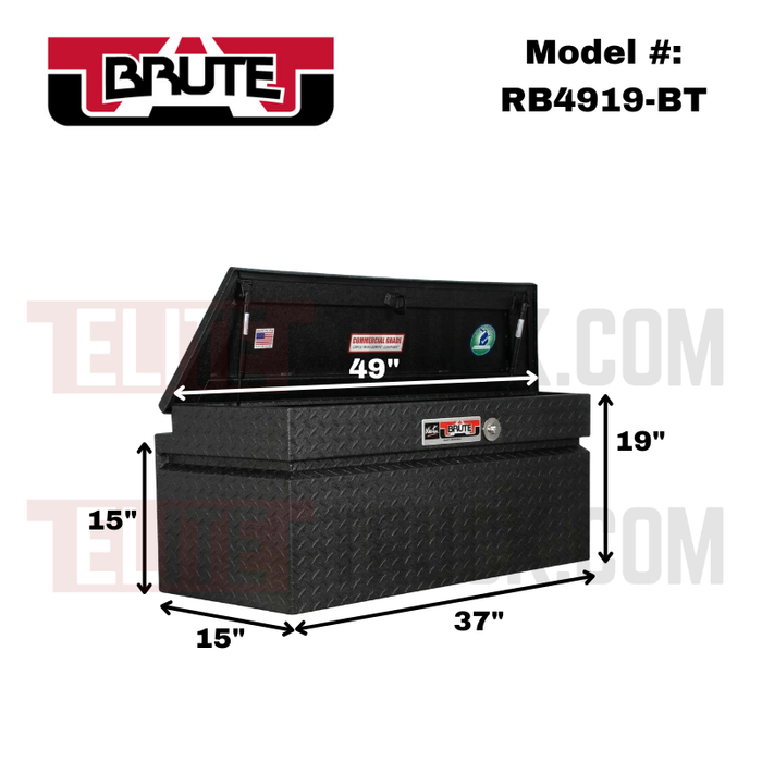 Brute 49" Trailer Tongue Box Comm. Class - Black Texture Coat Model RB4919-BT