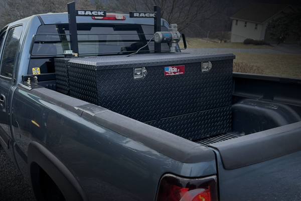 RDS 90 Gallon Transfer Tank & Toolbox Combo With 8 GPM Pump Bright Alu ...