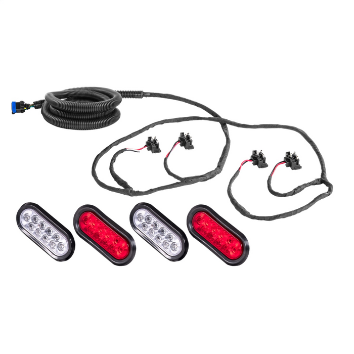Ranch Hand Legend Headache Rack Light Kit / Wiring Harness Replacement; Includes 4 Lights; 2 Red and 2 White Model RHE-10001