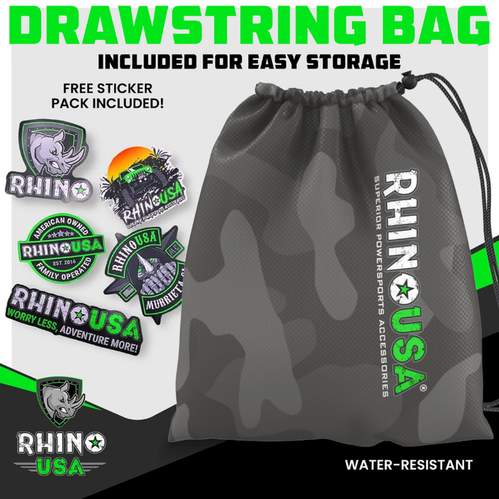 Rhino USA 1.6In X 8Ft Heavy Duty Ratchet Tie-Down Set (2-Pack Green) Model HDKIT-2PK-GRN