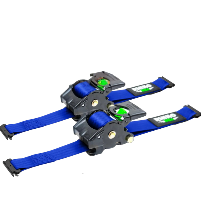 Rhino USA Retractable E-Track Ratchet Straps 2In X 10Ft (2-Pack) Blue Model TD-RSRE2X10-ETRK-BLU