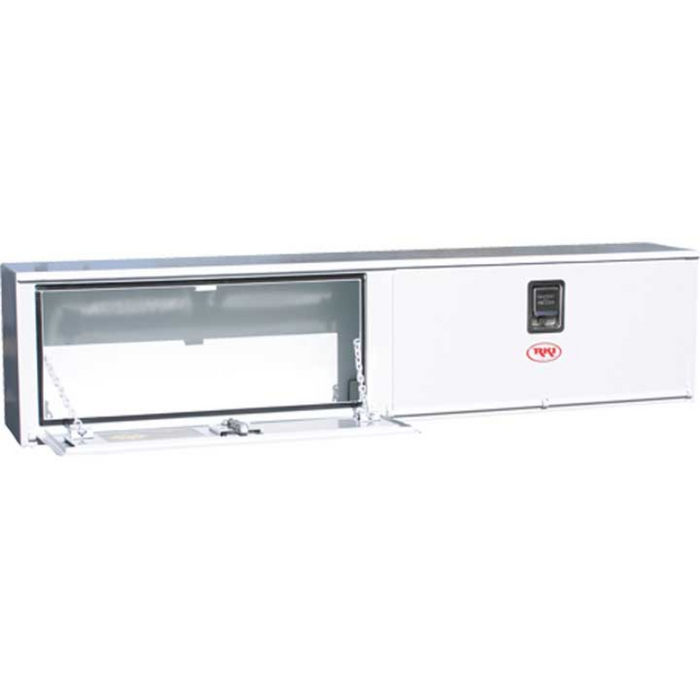 RKI Upper Side Truck Tool Box White Aluminum Model US72AW