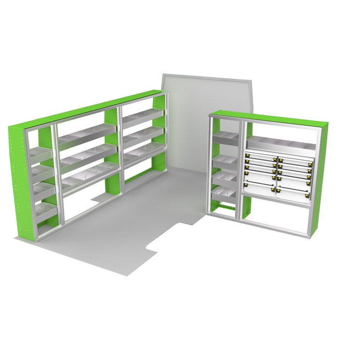 CTech VanPro Commercial Shelving Van Package Ram ProMaster 159" EXT Wheelbase Model RP-EXT-PRO-1