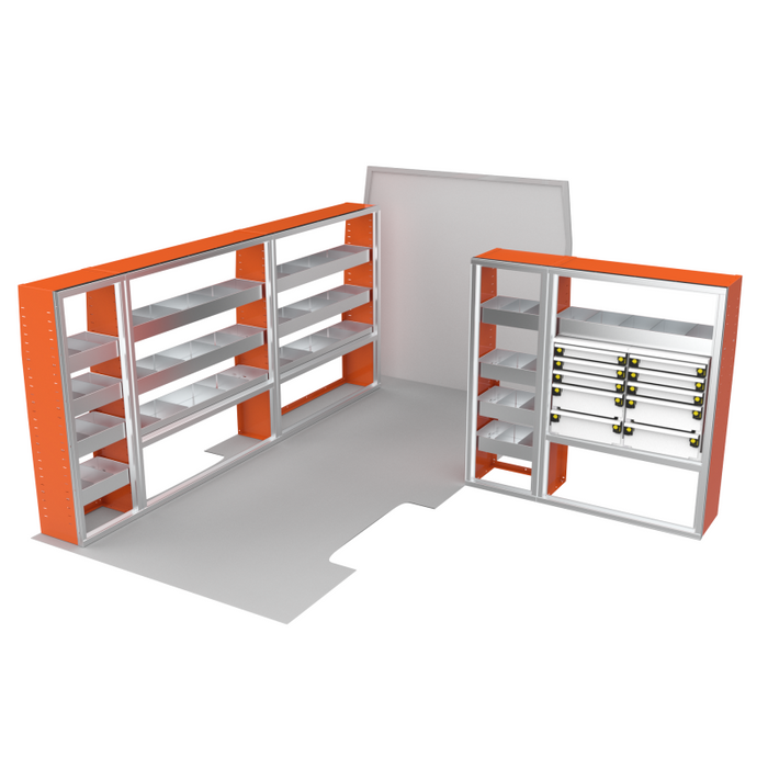 CTech VanPro Commercial Shelving Van Package Ram ProMaster 159" EXT Wheelbase Model RP-EXT-PRO-1