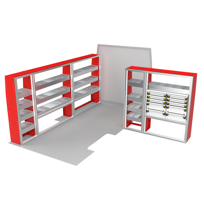CTech VanPro Commercial Shelving Van Package Ram ProMaster 159" EXT Wheelbase Model RP-EXT-PRO-1
