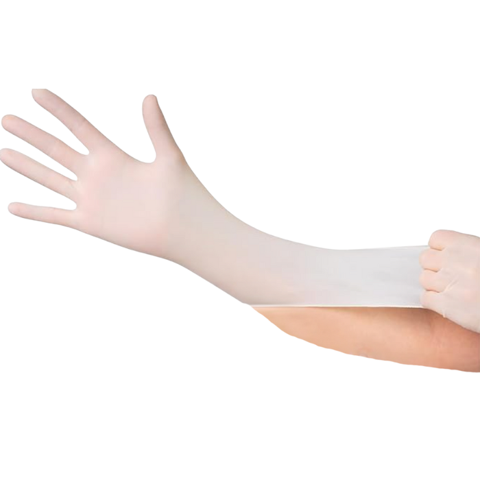 Raxwell Pro Latex Disposable Natural Gloves Size M-8.5 Mil, 100/Box Model RXL70002