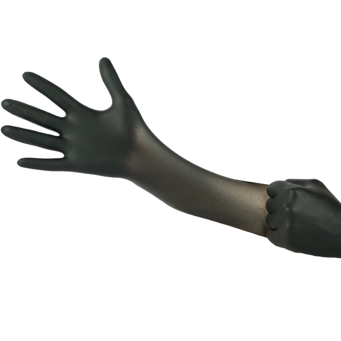 Raxwell Pro Disposable Black Nitrile Gloves Size S 6.5 Mil-100/Bx Model RXE20231-B