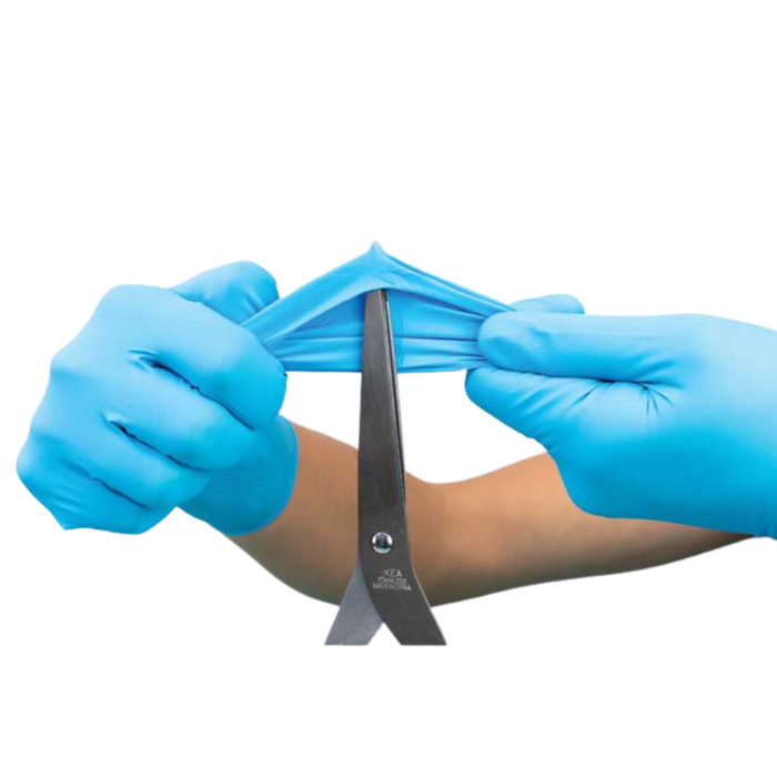 Raxwell Pro Disposable Blue Nitrile Gloves W/Extended Cuff Size L, 8.5 Mil-50/Bx Model RX40003