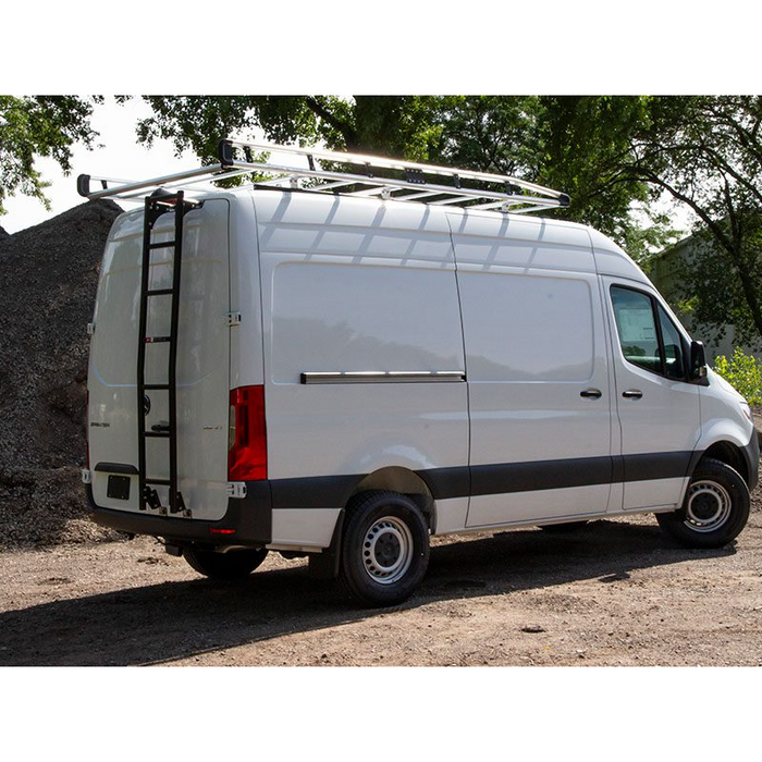 Prime Design Black Access Ladder Rear Door For Ford Transit 2015 Mid Roof Model AAL-8009-BLK