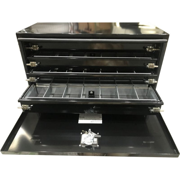 ATB Top Mount Toolbox Single Drop Down Door 18"H x 18"D x 36"W Black Steel Model S-DC41-181836SD-BX4