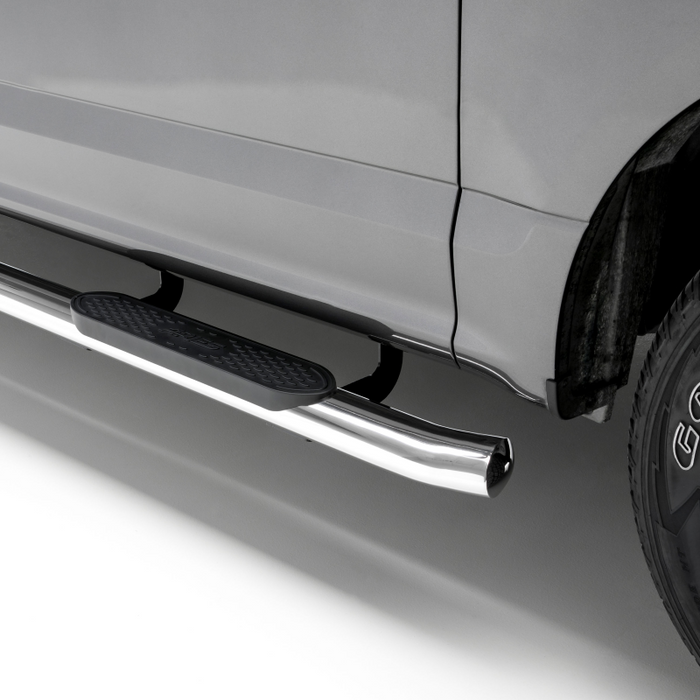 ARIES 4" Polished Stainless Oval Side Bars, For Toyota Tundra CrewMax Model S222023-2