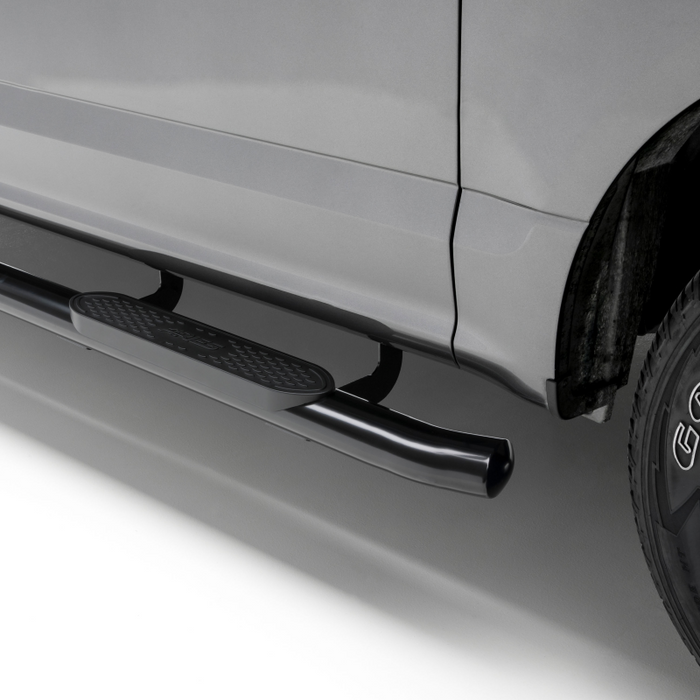 ARIES 4" Black Steel Oval Side Bars, For Toyota Tacoma Double Cab Model S222029