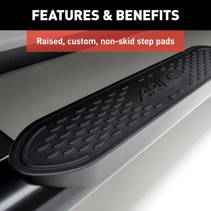 ARIES 4" Black Steel Oval Step Nerf Bars Model S225041
