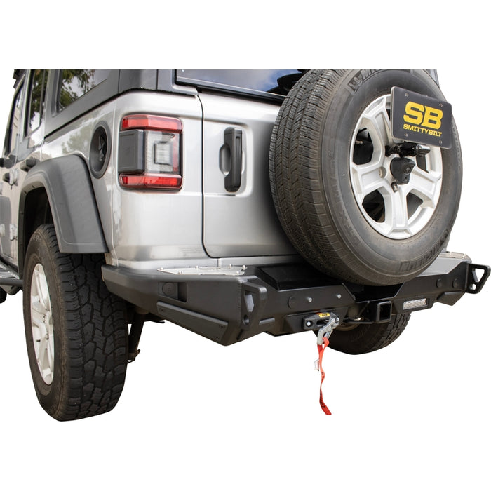 Smittybilt XRC Gen 3 Rear Winch Bumper – Textured Black (18+ JL/JLU) – 77868 Model 77868