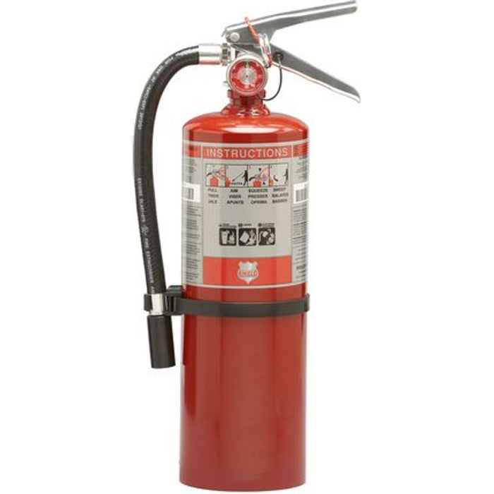 Shield Fire Protection Pro 220 Rechargeable 5Lb Fire Extinguisher with Wall Hook 2A:20B:C UL Rating Model 10916R