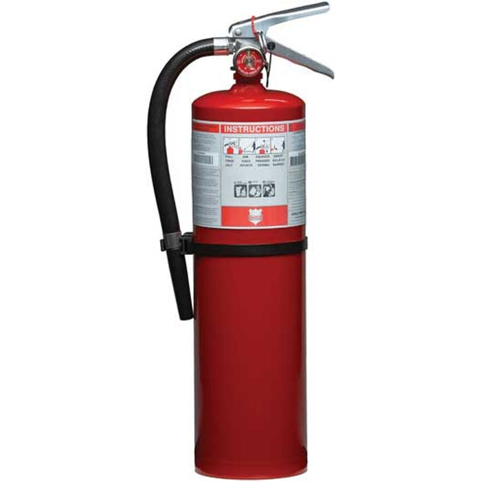 Shield Fire Protection Pro 480 Rechargebale 10 Lb Fire Extinguisher 4A:80B:C UL Rating with Wall Hook Model 11340R