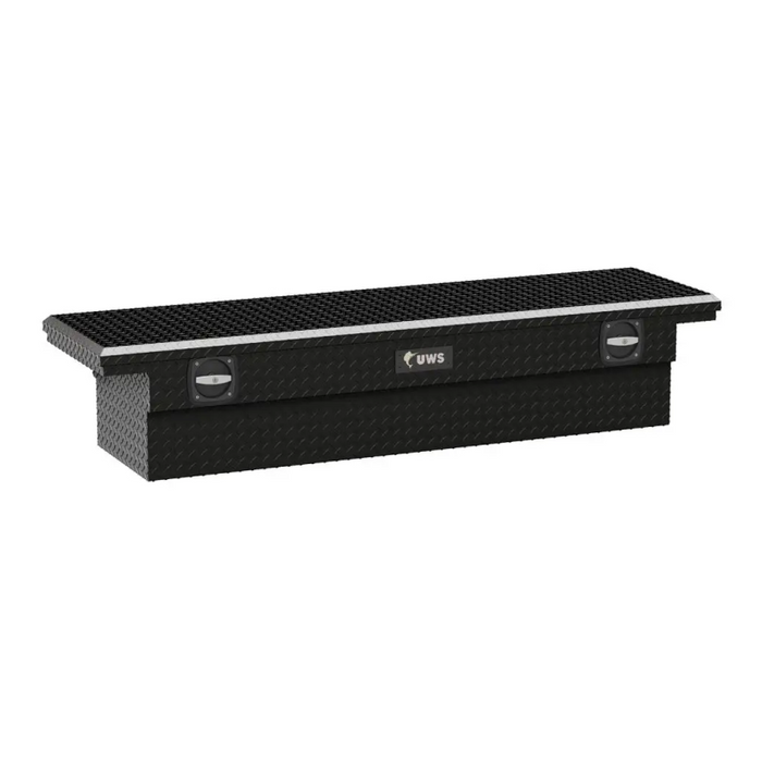 UWS 72" Gloss Black Aluminum Secure Lock Crossover Truck Tool Box, Low Profile (LTL Shipping Only) Model SL-72-LP-BLK